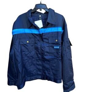 Men’s Kansas Kone Industrial Romovable  Insulated Work Jacket Navy Sz XL